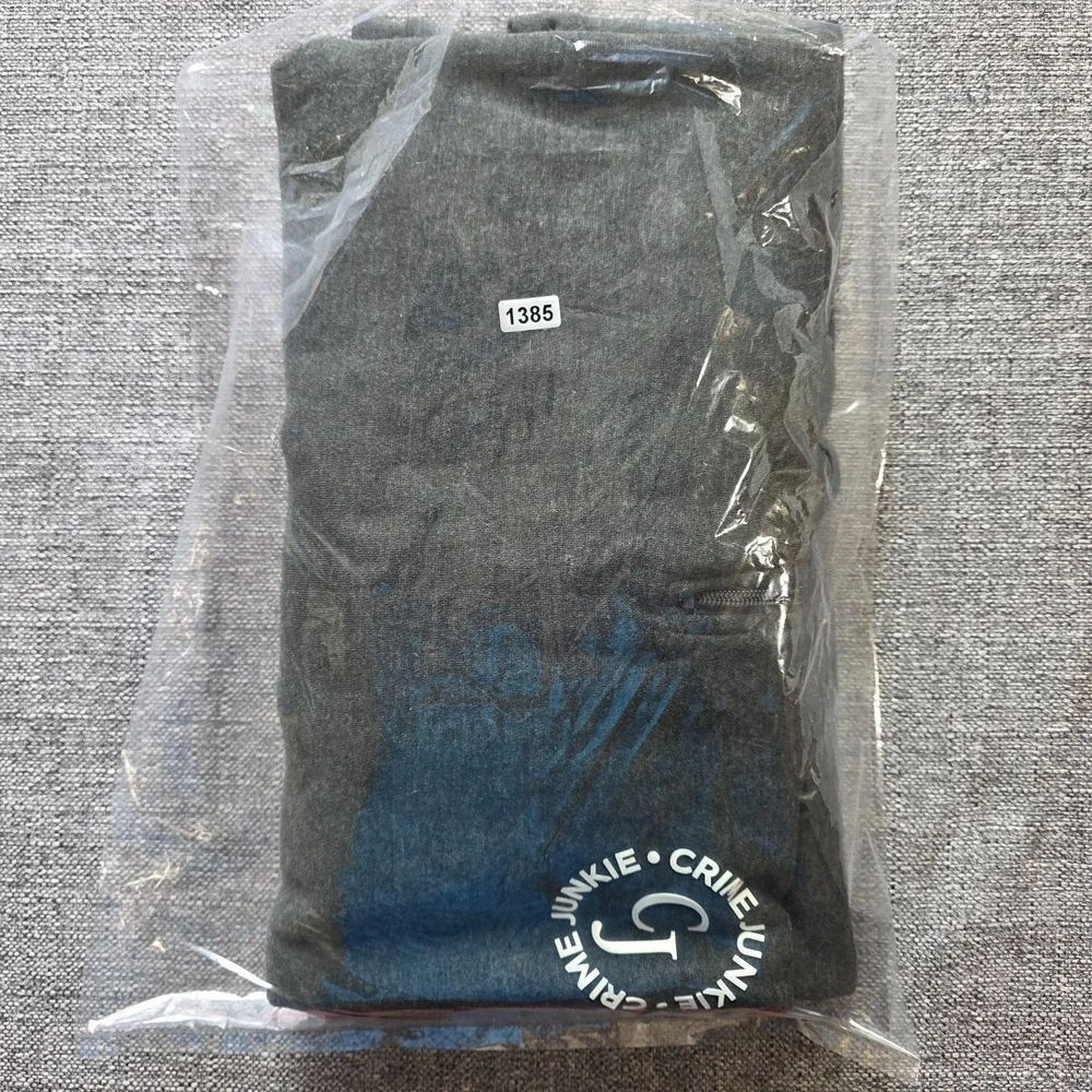 Crime Junkie 1/4 Zip Sweater Polo Mens 3x Gray